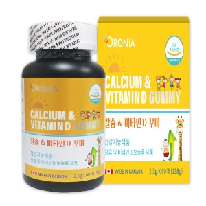 [유니콘베베 공구] 칼슘 &amp; 비타민D 꾸미 (과일 펙틴) 60구미